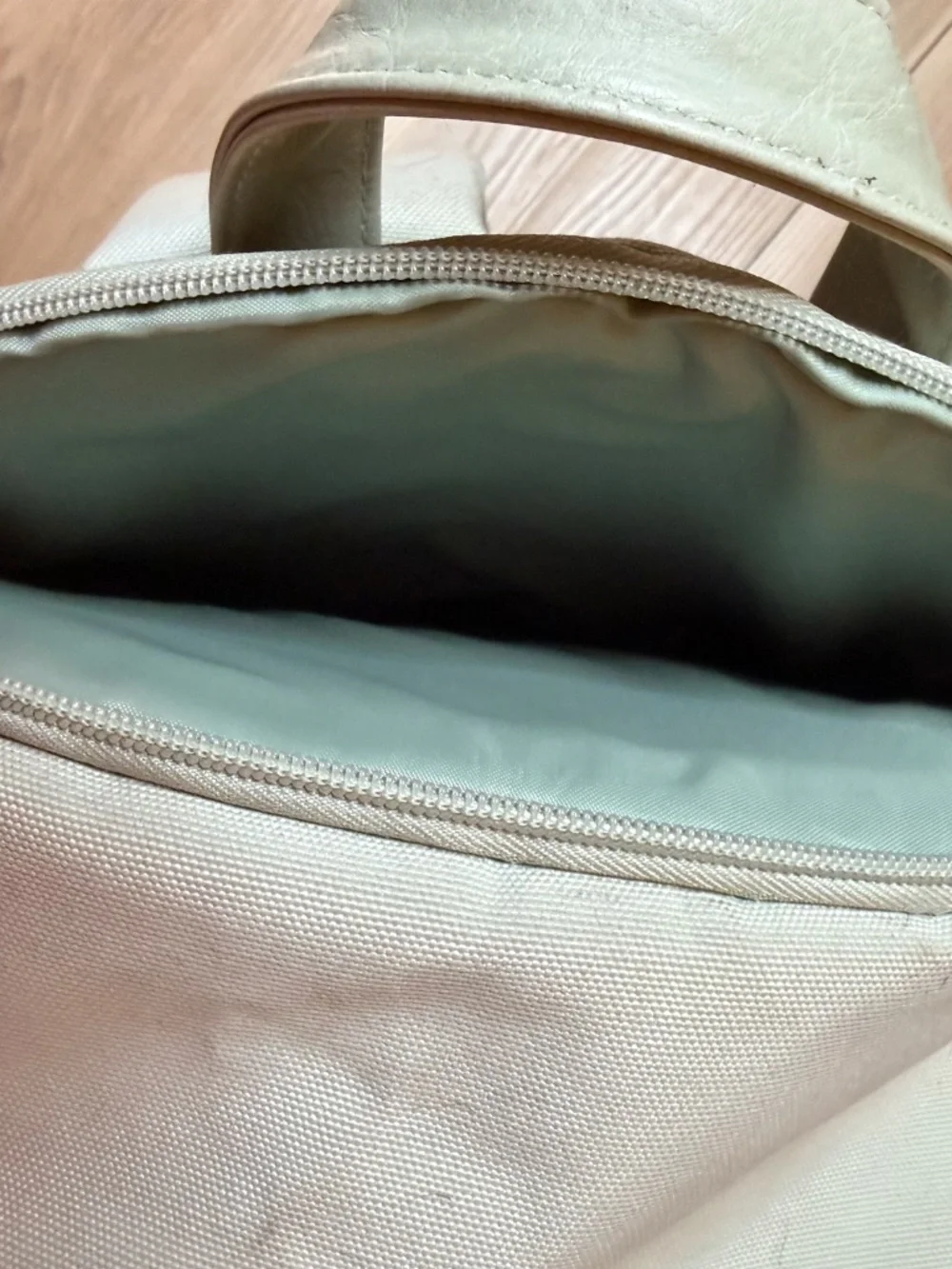 BEIS Backpack Pale Green Travel Laptop School Bag Neutral Everyday - Picture 9 of 9